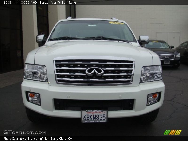 Tuscan Pearl White / Stone 2008 Infiniti QX 56 4WD