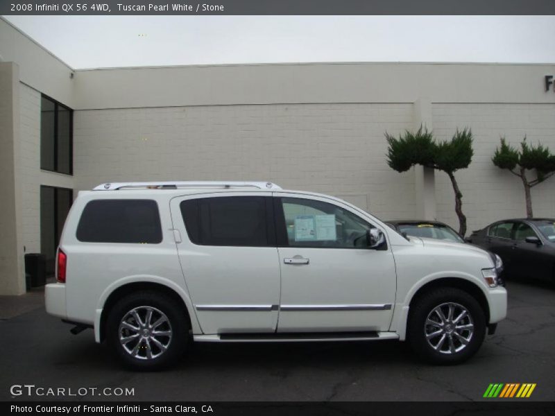 Tuscan Pearl White / Stone 2008 Infiniti QX 56 4WD