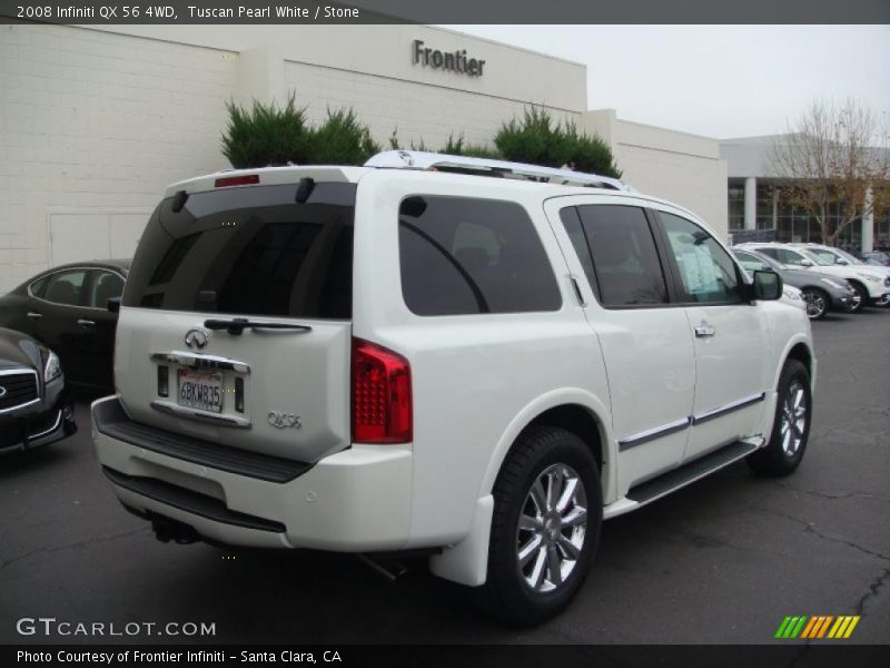 Tuscan Pearl White / Stone 2008 Infiniti QX 56 4WD