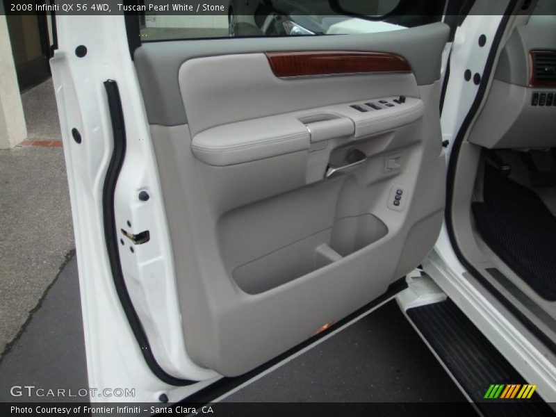 Tuscan Pearl White / Stone 2008 Infiniti QX 56 4WD
