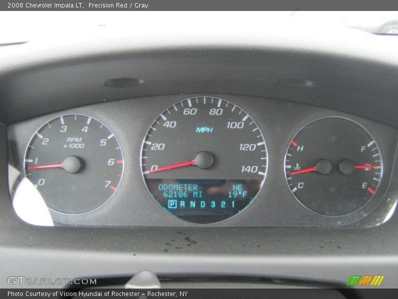 Precision Red / Gray 2008 Chevrolet Impala LT
