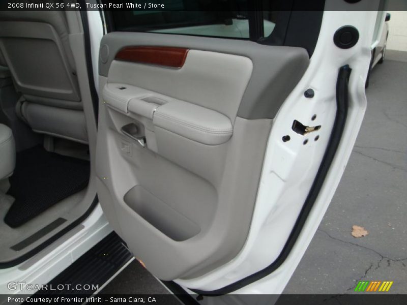 Tuscan Pearl White / Stone 2008 Infiniti QX 56 4WD