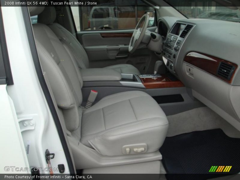 Tuscan Pearl White / Stone 2008 Infiniti QX 56 4WD
