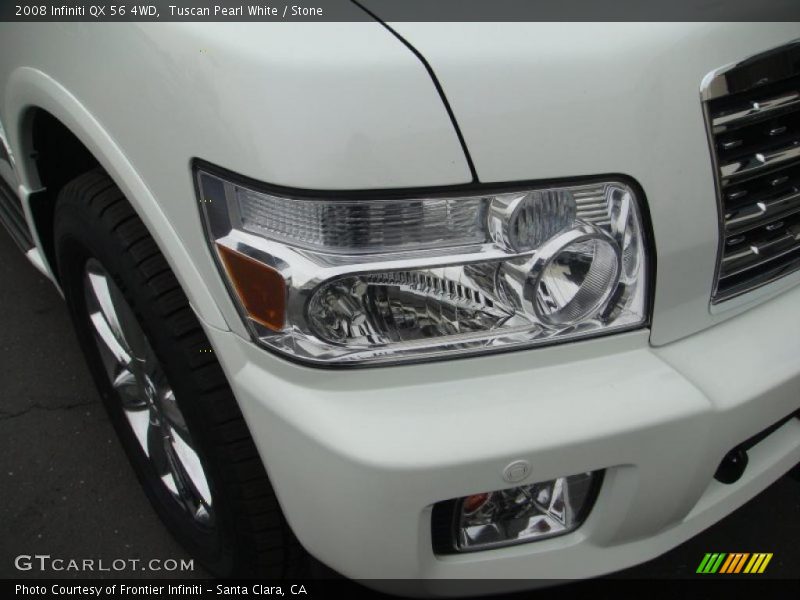 Tuscan Pearl White / Stone 2008 Infiniti QX 56 4WD
