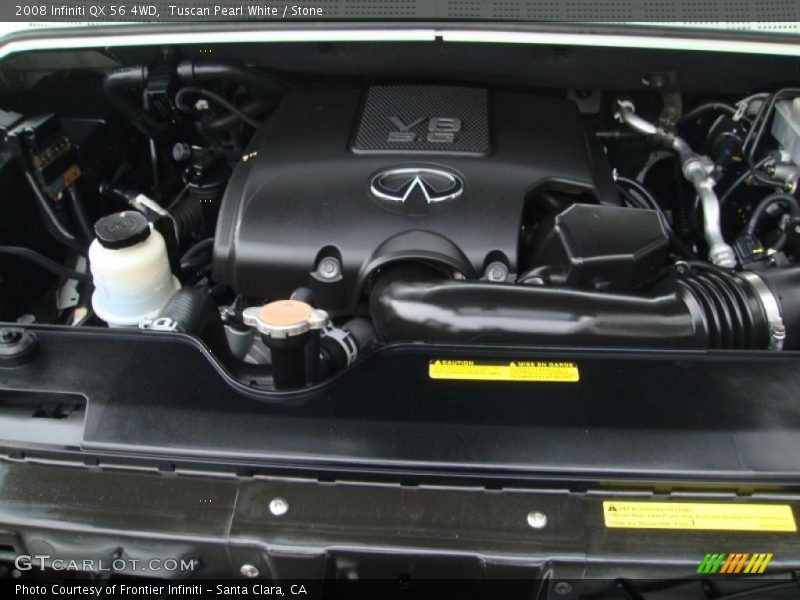Tuscan Pearl White / Stone 2008 Infiniti QX 56 4WD