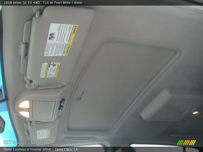 Tuscan Pearl White / Stone 2008 Infiniti QX 56 4WD