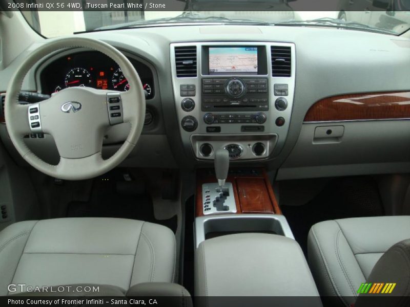 Tuscan Pearl White / Stone 2008 Infiniti QX 56 4WD