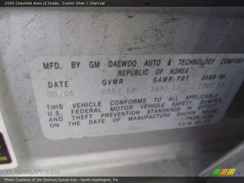 Cosmic Silver / Charcoal 2006 Chevrolet Aveo LS Sedan