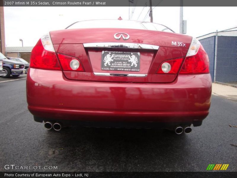 Crimson Roulette Pearl / Wheat 2007 Infiniti M 35x Sedan