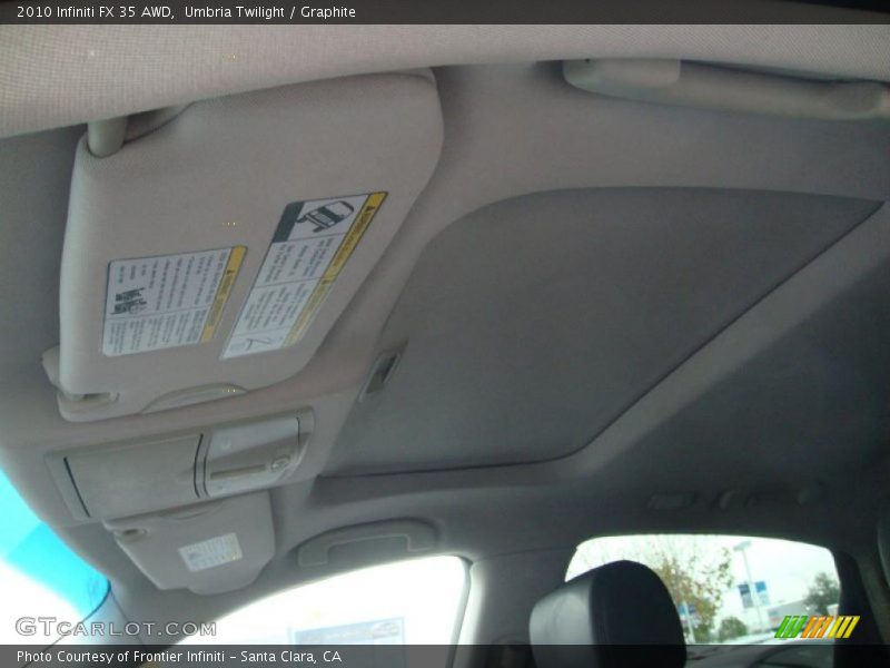 Sunroof of 2010 FX 35 AWD