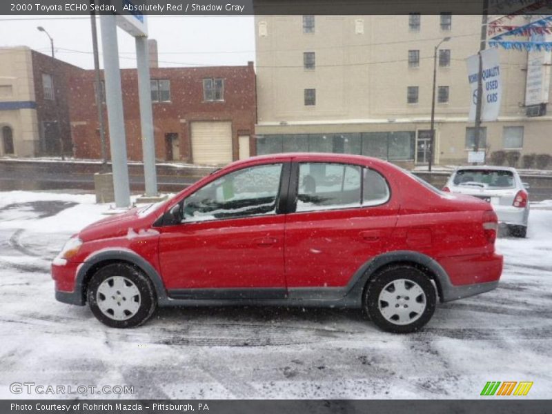 Absolutely Red / Shadow Gray 2000 Toyota ECHO Sedan