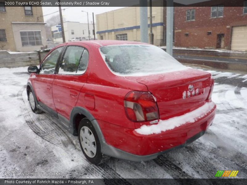 Absolutely Red / Shadow Gray 2000 Toyota ECHO Sedan