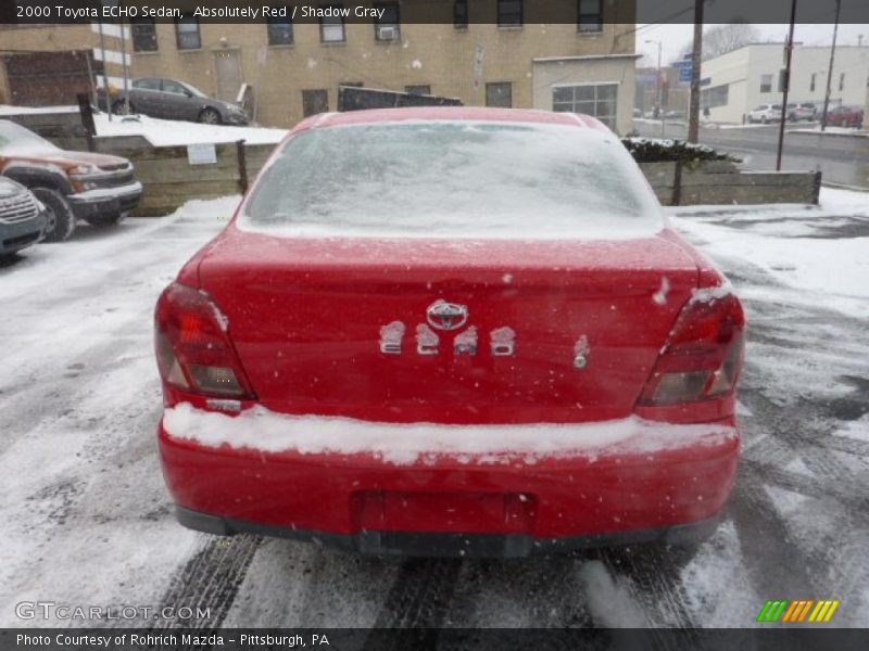 Absolutely Red / Shadow Gray 2000 Toyota ECHO Sedan