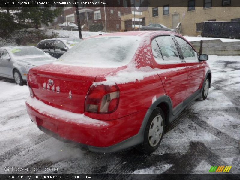 Absolutely Red / Shadow Gray 2000 Toyota ECHO Sedan