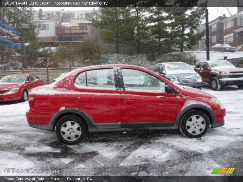 Absolutely Red / Shadow Gray 2000 Toyota ECHO Sedan