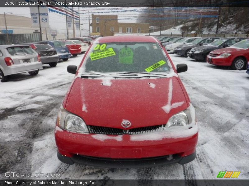 Absolutely Red / Shadow Gray 2000 Toyota ECHO Sedan
