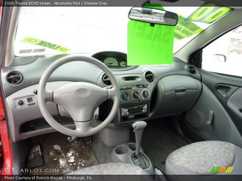 Absolutely Red / Shadow Gray 2000 Toyota ECHO Sedan