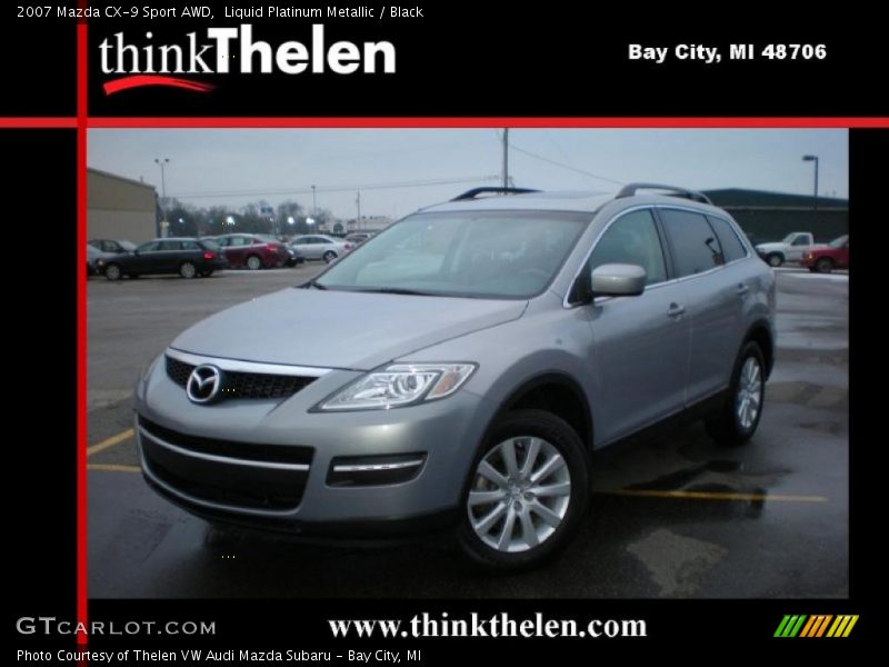 Liquid Platinum Metallic / Black 2007 Mazda CX-9 Sport AWD
