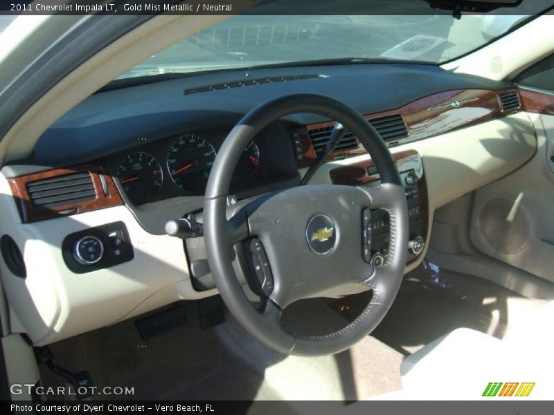 Gold Mist Metallic / Neutral 2011 Chevrolet Impala LT