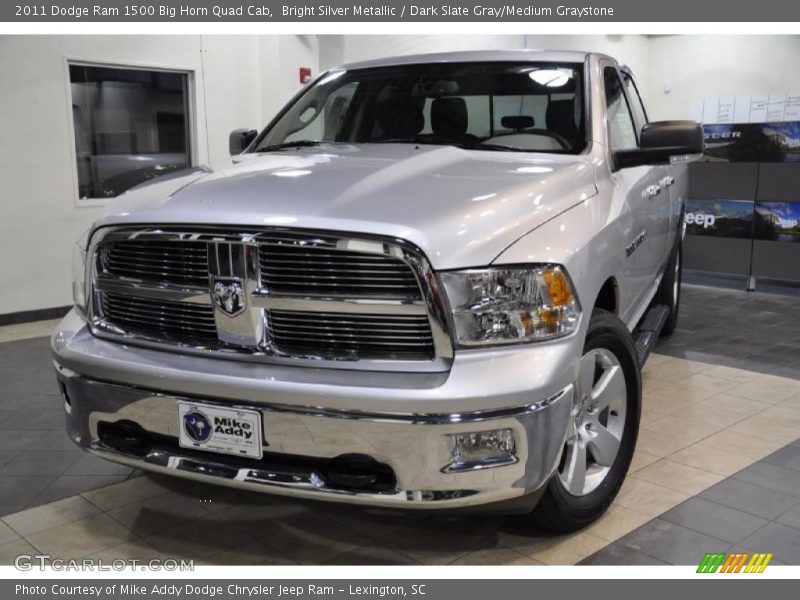Bright Silver Metallic / Dark Slate Gray/Medium Graystone 2011 Dodge Ram 1500 Big Horn Quad Cab