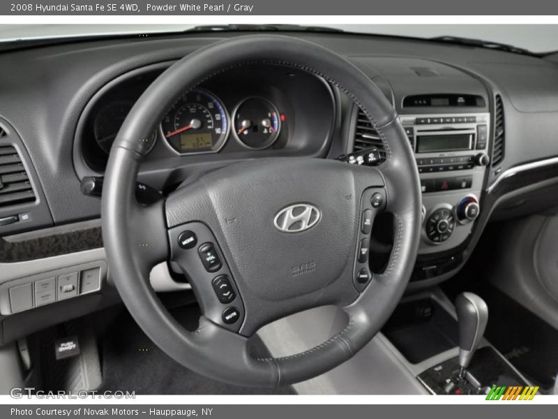  2008 Santa Fe SE 4WD Gray Interior