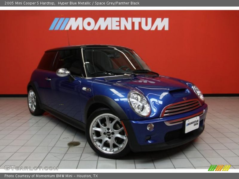 Hyper Blue Metallic / Space Grey/Panther Black 2005 Mini Cooper S Hardtop