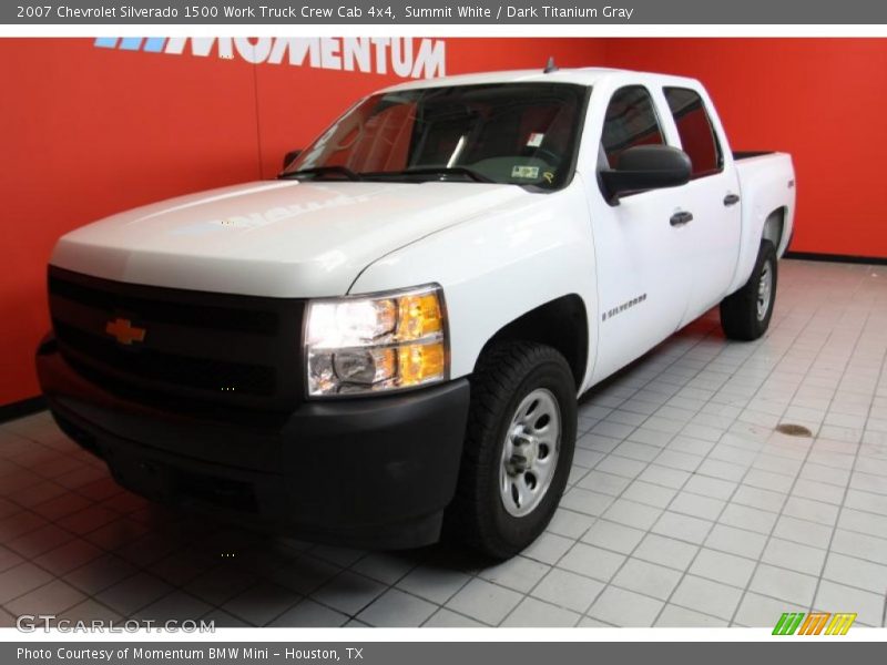 Summit White / Dark Titanium Gray 2007 Chevrolet Silverado 1500 Work Truck Crew Cab 4x4