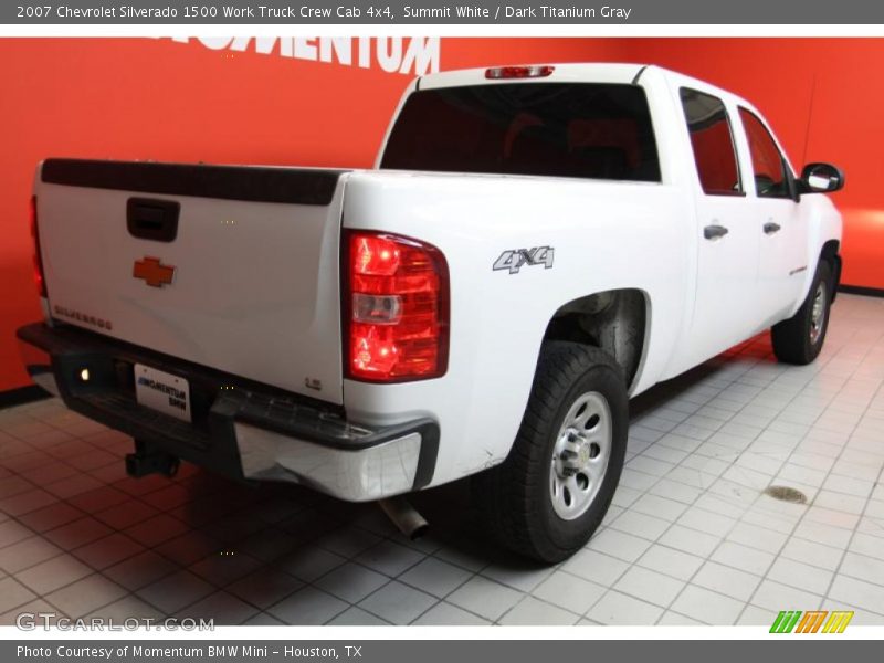 Summit White / Dark Titanium Gray 2007 Chevrolet Silverado 1500 Work Truck Crew Cab 4x4