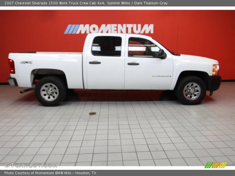 Summit White / Dark Titanium Gray 2007 Chevrolet Silverado 1500 Work Truck Crew Cab 4x4