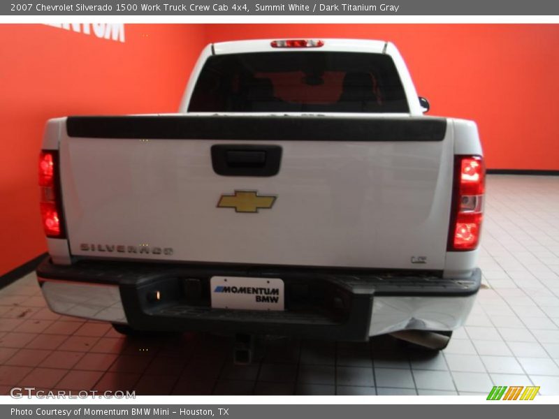 Summit White / Dark Titanium Gray 2007 Chevrolet Silverado 1500 Work Truck Crew Cab 4x4