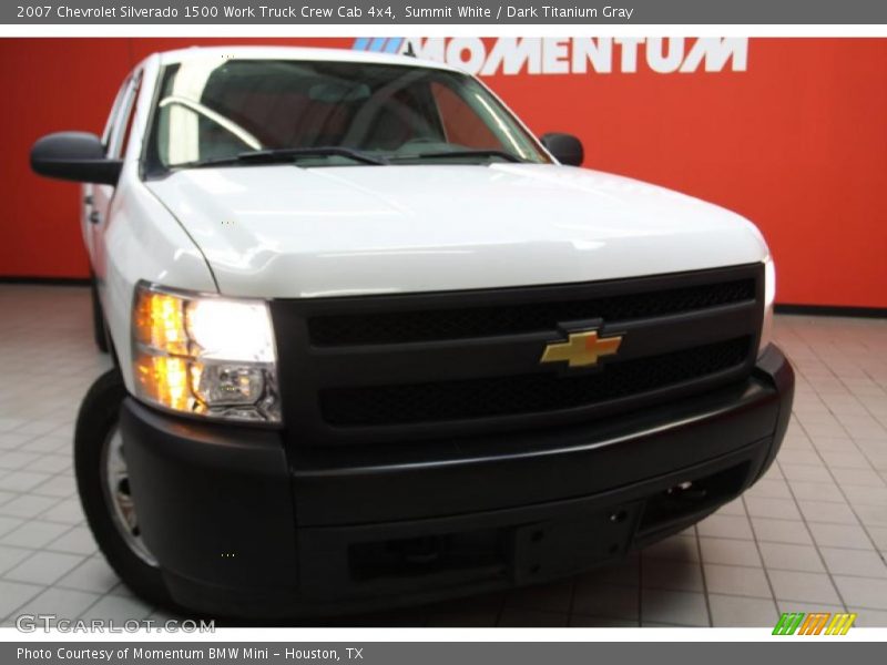 Summit White / Dark Titanium Gray 2007 Chevrolet Silverado 1500 Work Truck Crew Cab 4x4