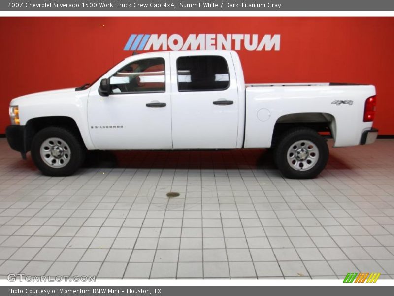 Summit White / Dark Titanium Gray 2007 Chevrolet Silverado 1500 Work Truck Crew Cab 4x4