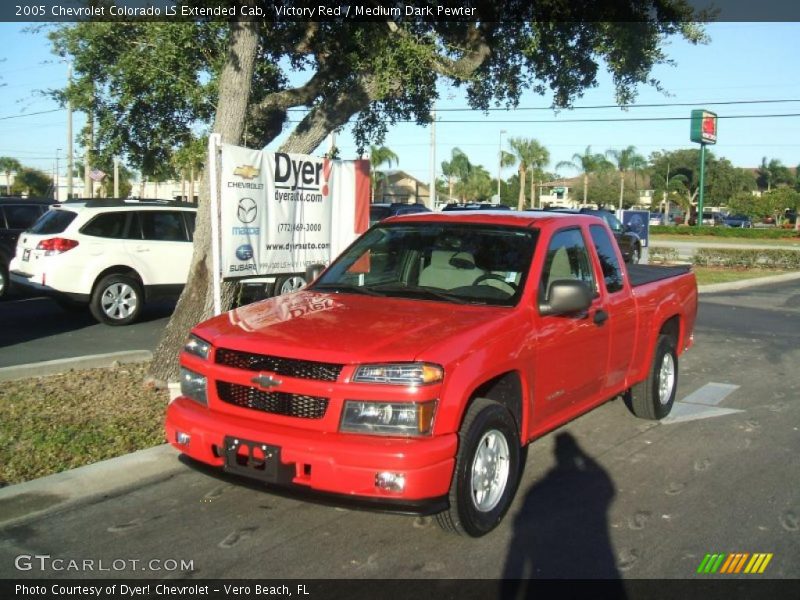 Victory Red / Medium Dark Pewter 2005 Chevrolet Colorado LS Extended Cab
