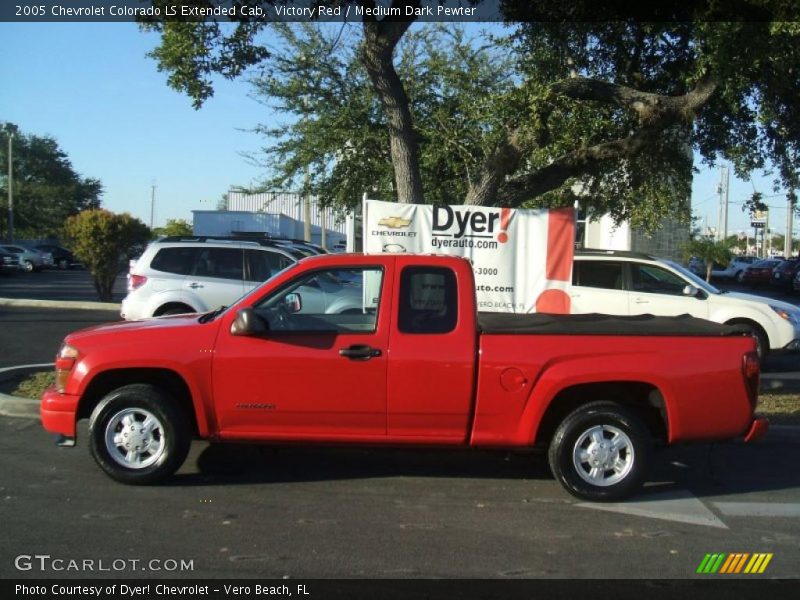 Victory Red / Medium Dark Pewter 2005 Chevrolet Colorado LS Extended Cab