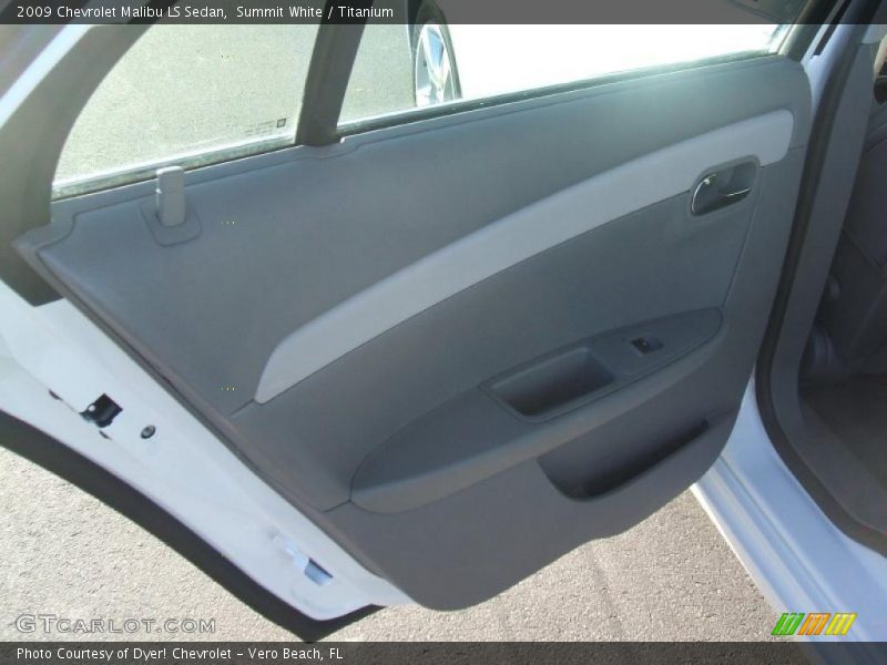 Summit White / Titanium 2009 Chevrolet Malibu LS Sedan
