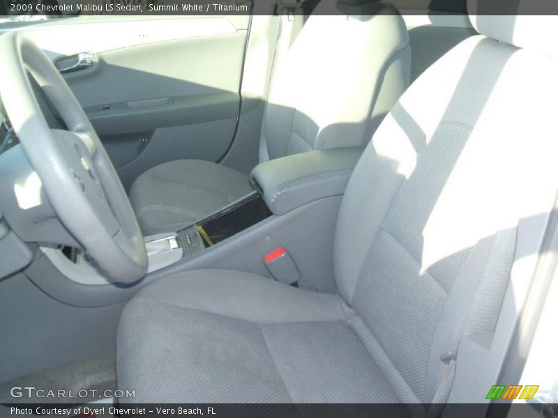 Summit White / Titanium 2009 Chevrolet Malibu LS Sedan