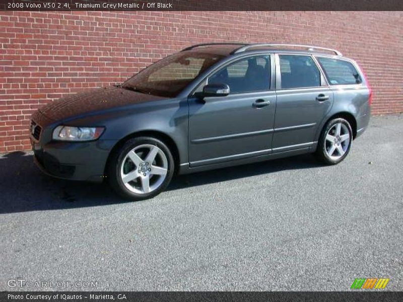 Titanium Grey Metallic / Off Black 2008 Volvo V50 2.4i