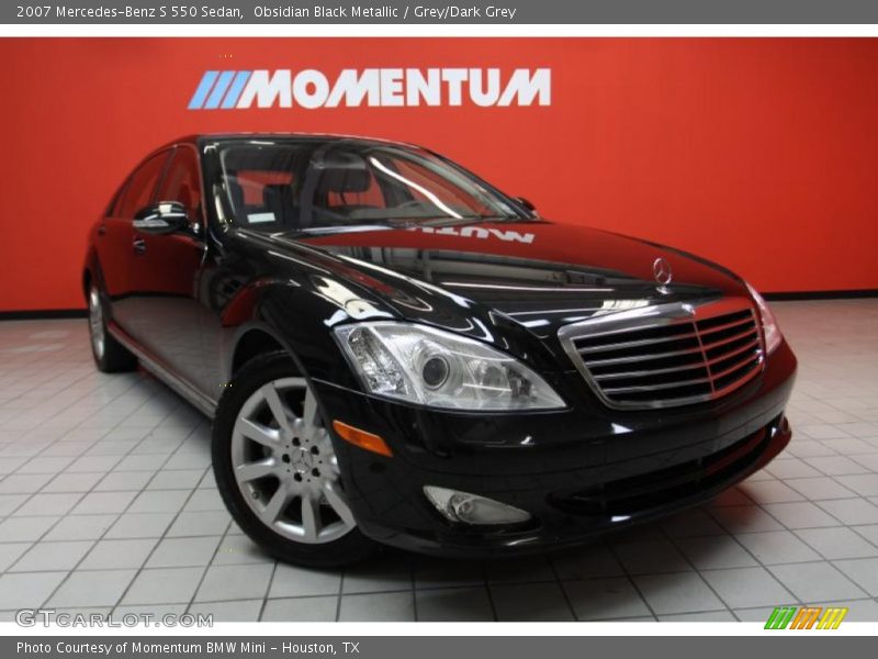 Obsidian Black Metallic / Grey/Dark Grey 2007 Mercedes-Benz S 550 Sedan