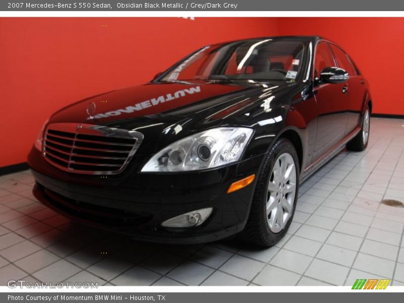 Obsidian Black Metallic / Grey/Dark Grey 2007 Mercedes-Benz S 550 Sedan