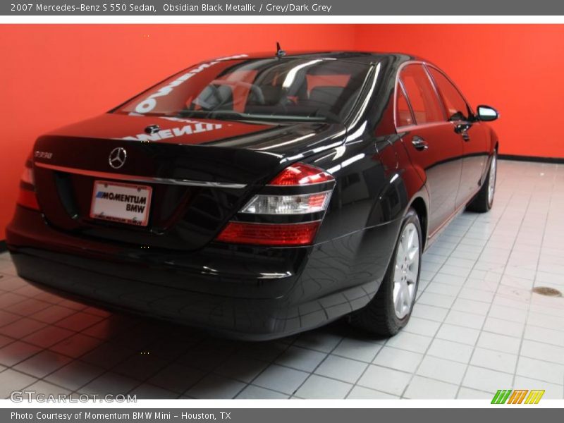 Obsidian Black Metallic / Grey/Dark Grey 2007 Mercedes-Benz S 550 Sedan