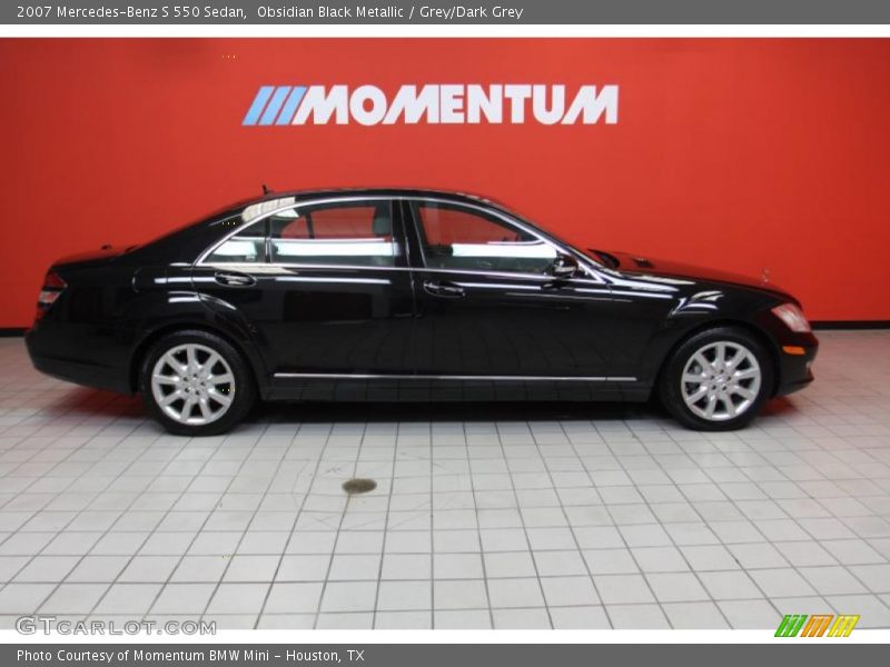 Obsidian Black Metallic / Grey/Dark Grey 2007 Mercedes-Benz S 550 Sedan