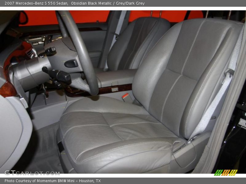 Obsidian Black Metallic / Grey/Dark Grey 2007 Mercedes-Benz S 550 Sedan