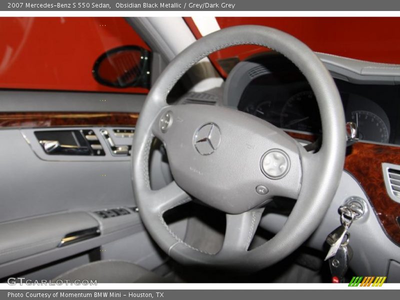 Obsidian Black Metallic / Grey/Dark Grey 2007 Mercedes-Benz S 550 Sedan