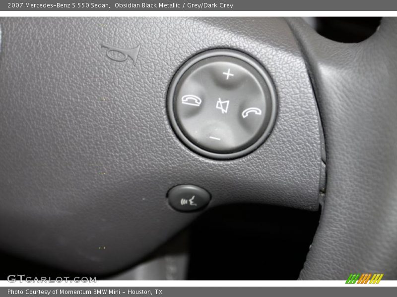 Obsidian Black Metallic / Grey/Dark Grey 2007 Mercedes-Benz S 550 Sedan