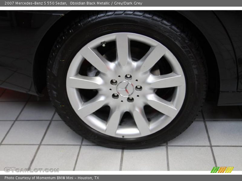 Obsidian Black Metallic / Grey/Dark Grey 2007 Mercedes-Benz S 550 Sedan