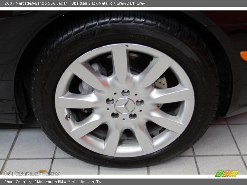 Obsidian Black Metallic / Grey/Dark Grey 2007 Mercedes-Benz S 550 Sedan