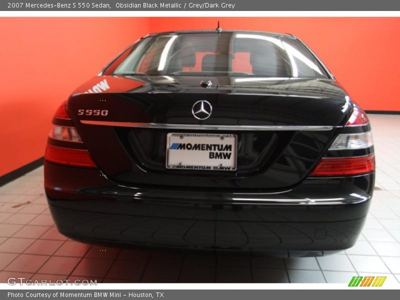 Obsidian Black Metallic / Grey/Dark Grey 2007 Mercedes-Benz S 550 Sedan