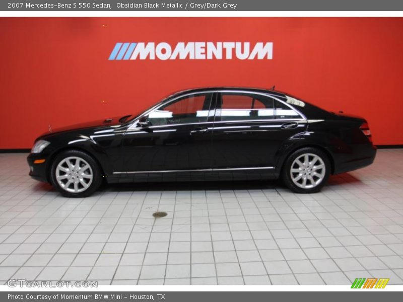 Obsidian Black Metallic / Grey/Dark Grey 2007 Mercedes-Benz S 550 Sedan