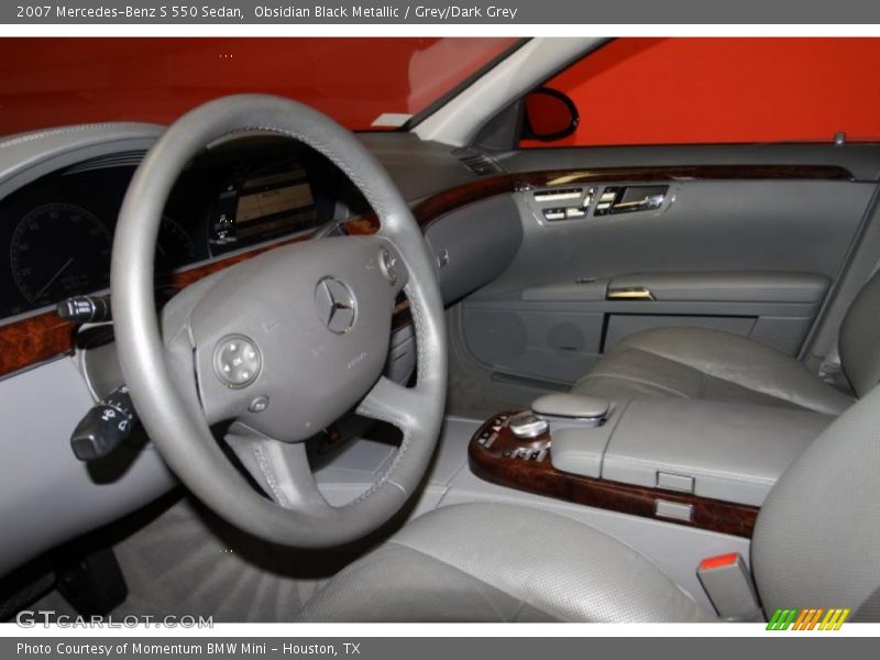 Obsidian Black Metallic / Grey/Dark Grey 2007 Mercedes-Benz S 550 Sedan