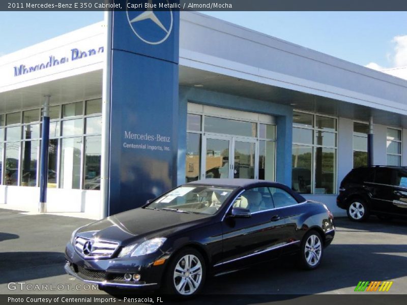 Capri Blue Metallic / Almond/Mocha 2011 Mercedes-Benz E 350 Cabriolet